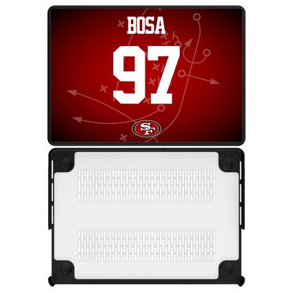 Front. Keyscaper - Nick Bosa San Francisco 49ers MacBook Case - Pro 13 in - Multicolor.