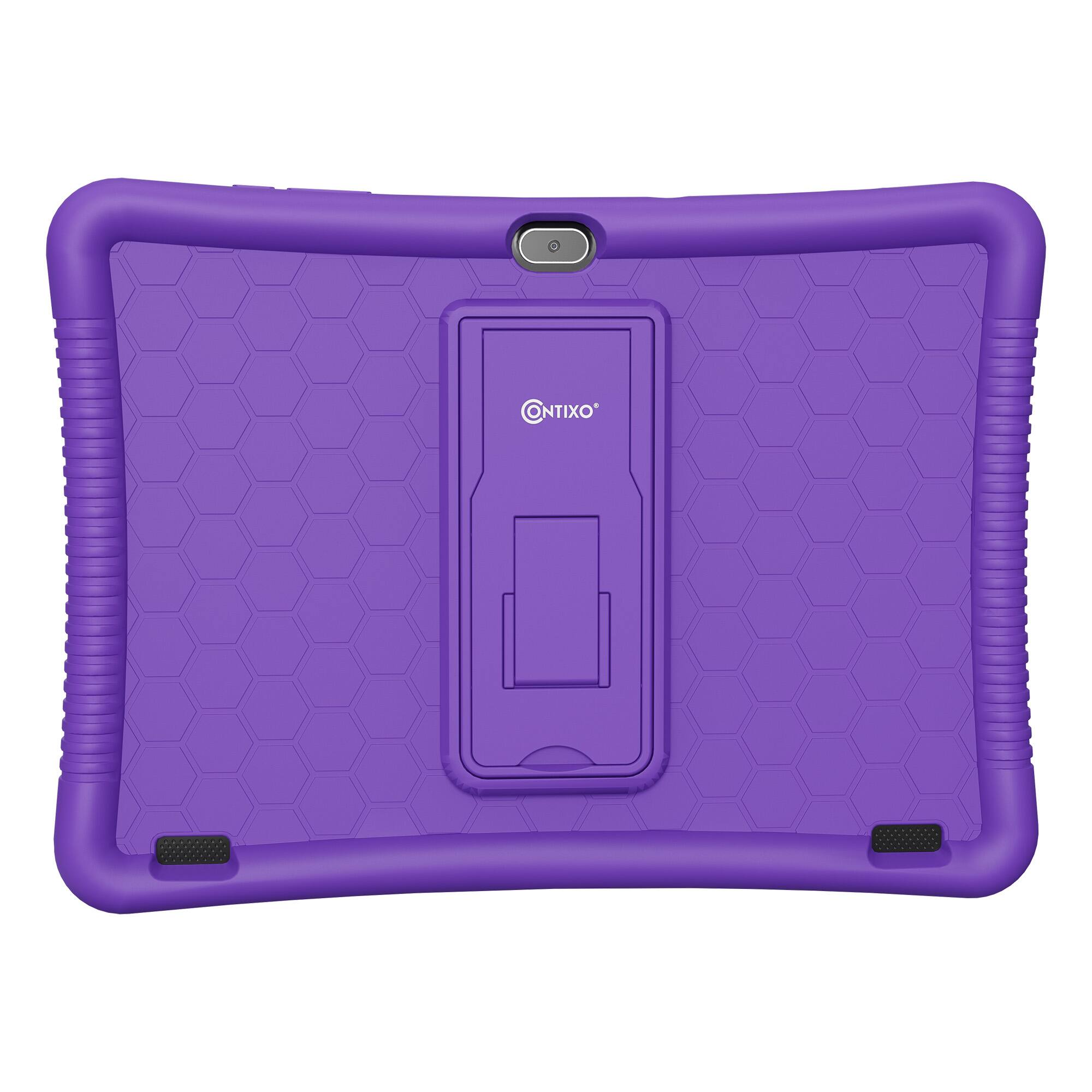 Back. Contixo - Contixo K102 10" Kids Tablet 32GB Android, Epic! & Lingokids, Educational with Parental Controls & Kid-Proof Case - Purple.