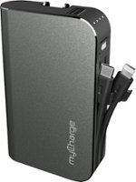 myCharge - HUB Turbo 6700 mAh Portable Charger for Most Mobile Devices - Gray - Front_Zoom