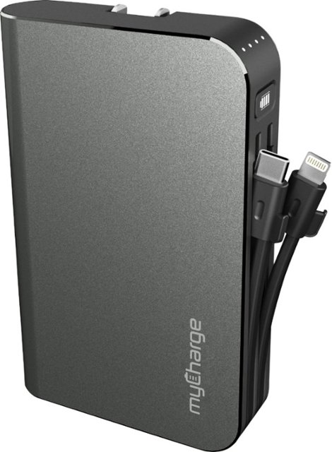 myCharge HUB Turbo 10,050 mAh Portable Charger for Most Mobile Devices Gray  HBT10G - Best Buy