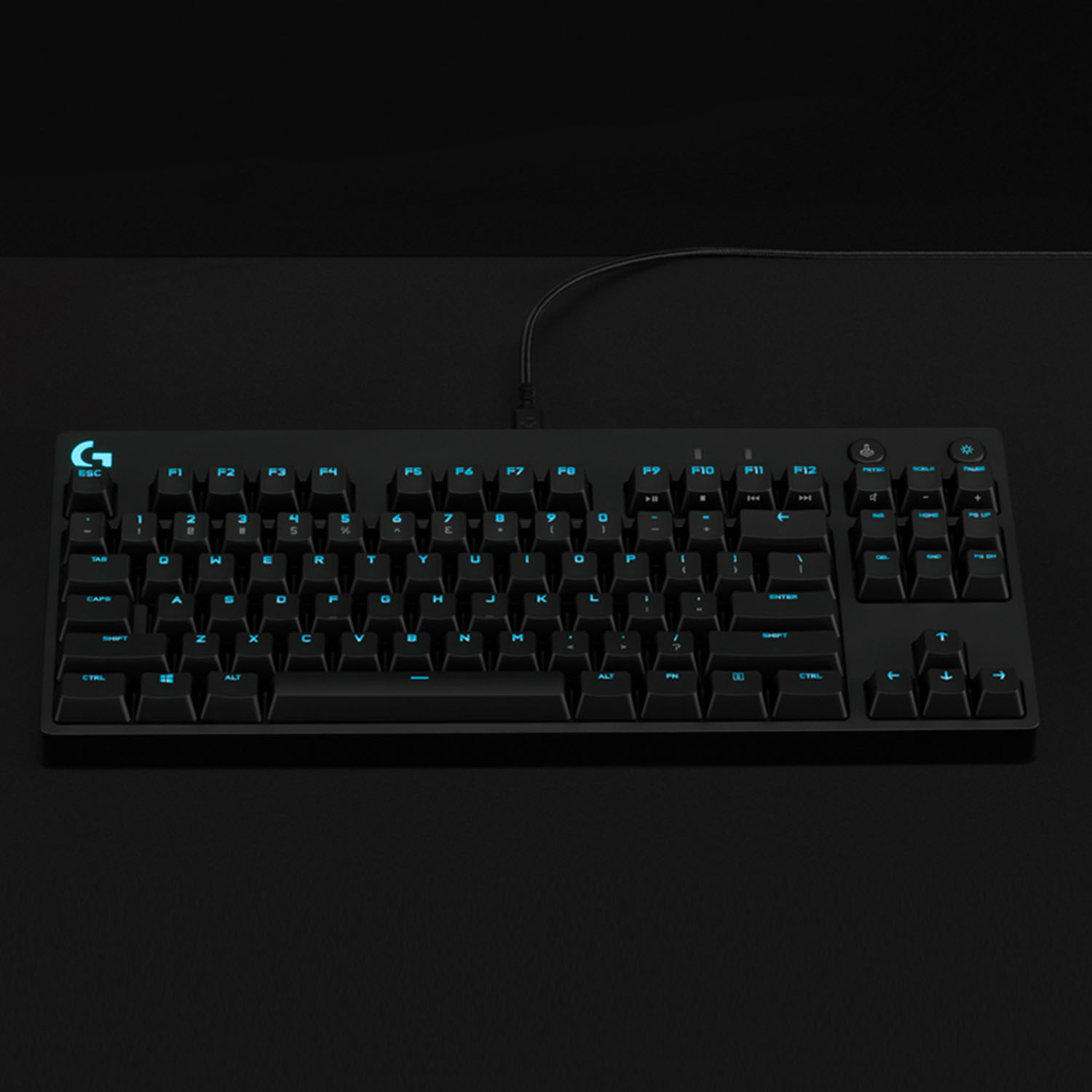 Logitech - G Pro TKL Wired Mechanical GX Blue Clicky Switch Gaming Keyboard  with RGB Backlighting - Black
