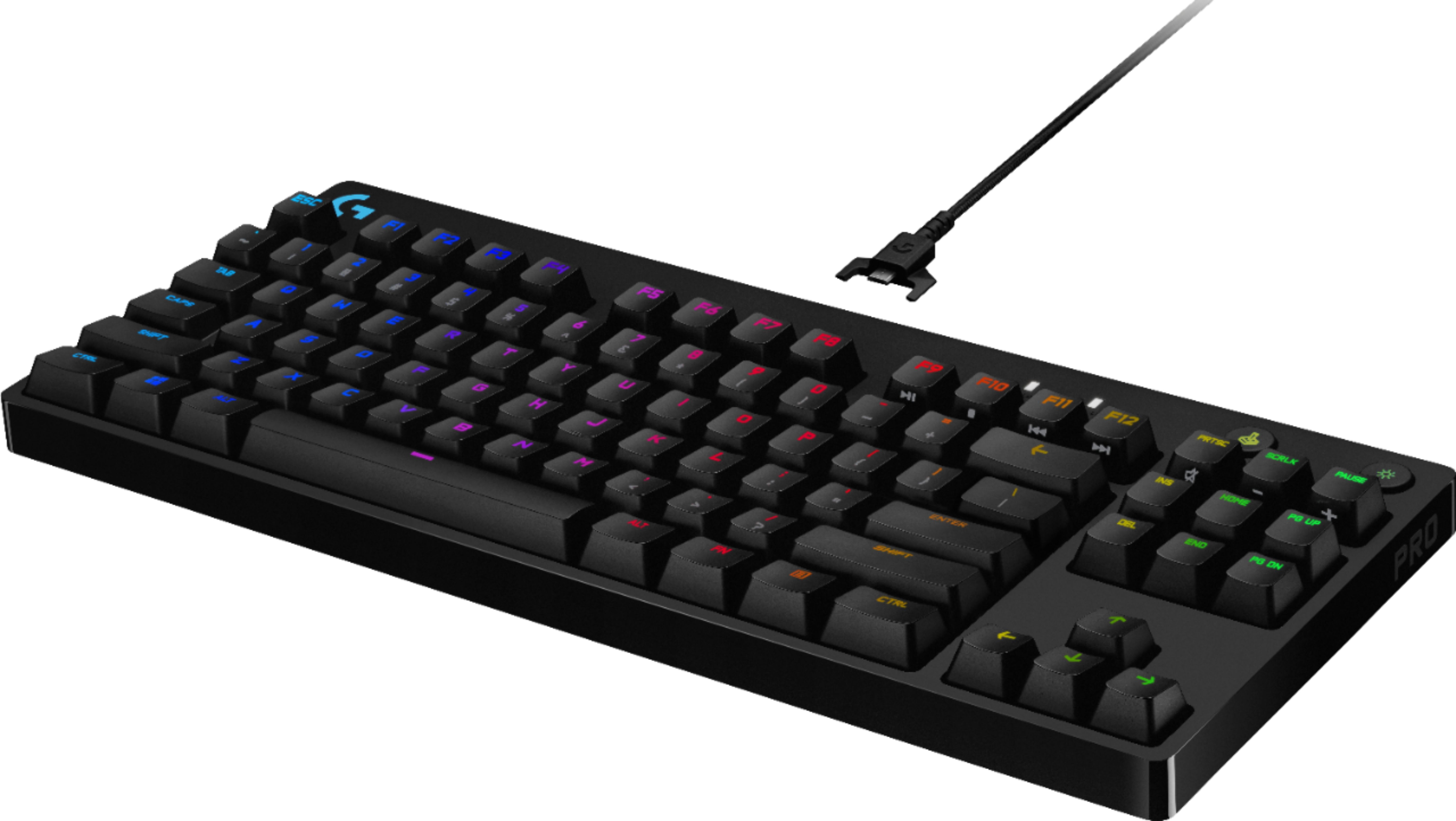 Logitech G PRO TKL Mechanical GX Blue Clicky Switch Gaming Keyboard with RGB Backlighting Black 920-009388 Best Buy