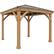 Angle. Yardistry - 10' x 10' Meridian Gazebo - Coffee Brown.