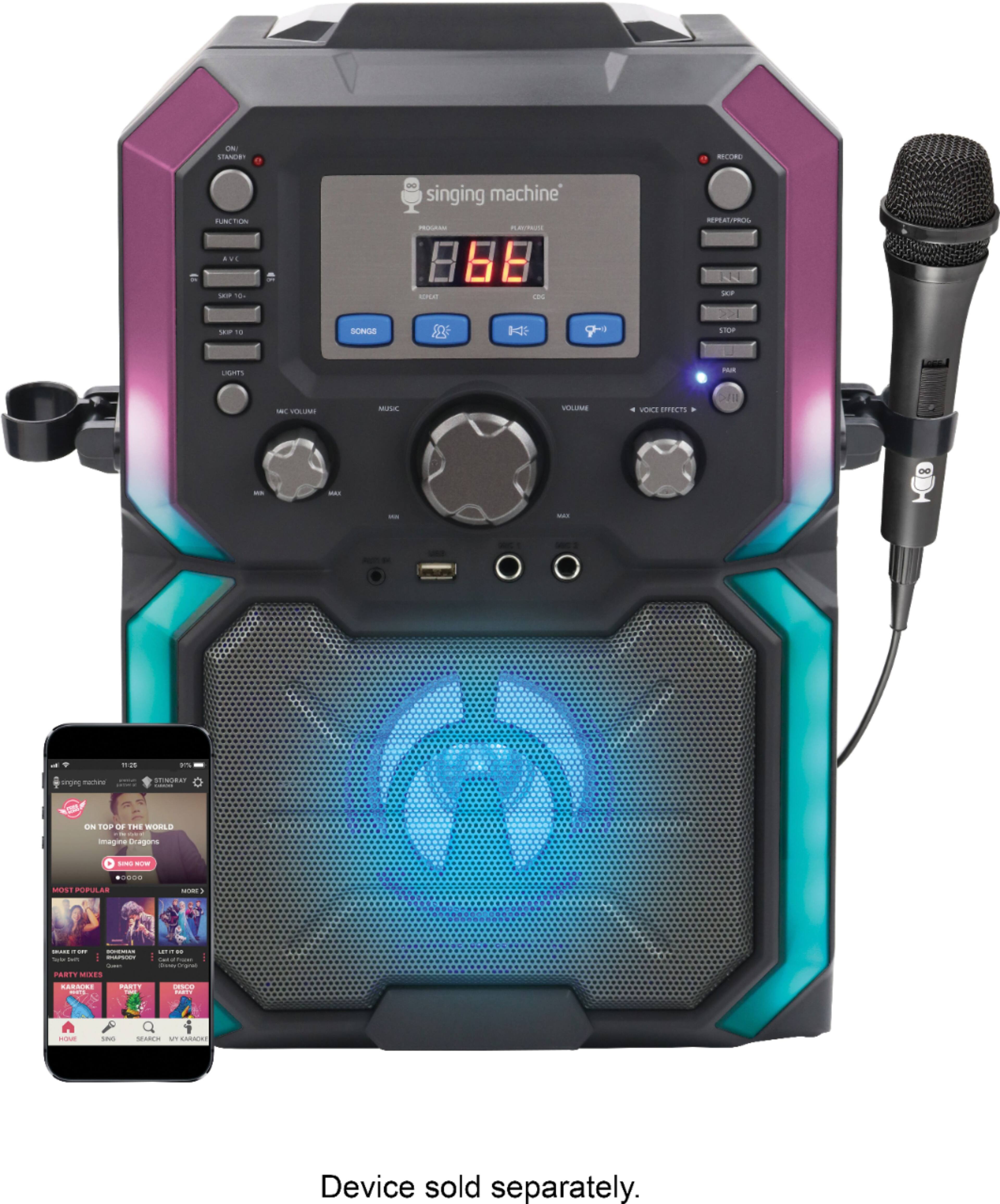 Alt View 12. Singing Machine - Bluetooth Karaoke Machine - Black.