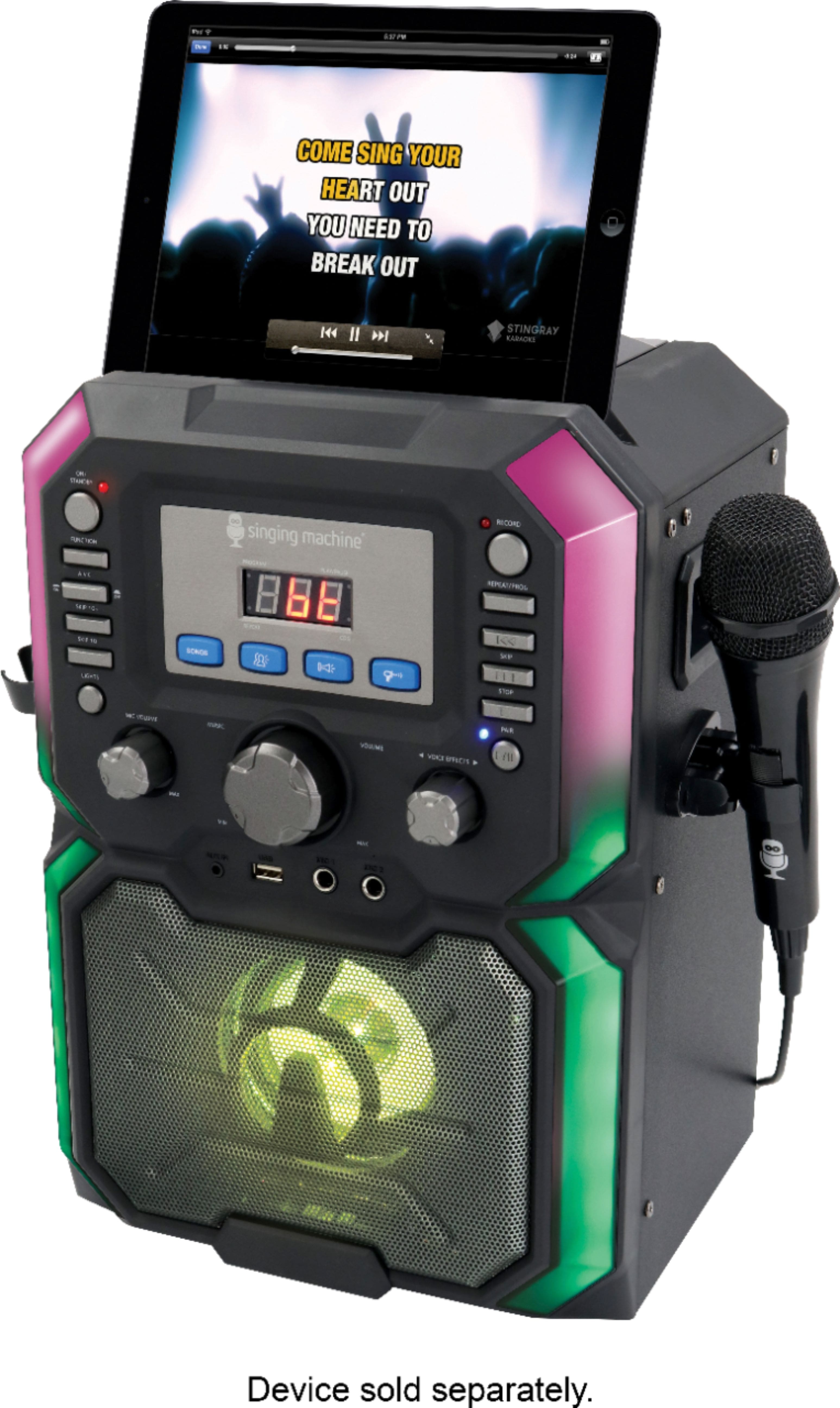 Alt View 13. Singing Machine - Bluetooth Karaoke Machine - Black.