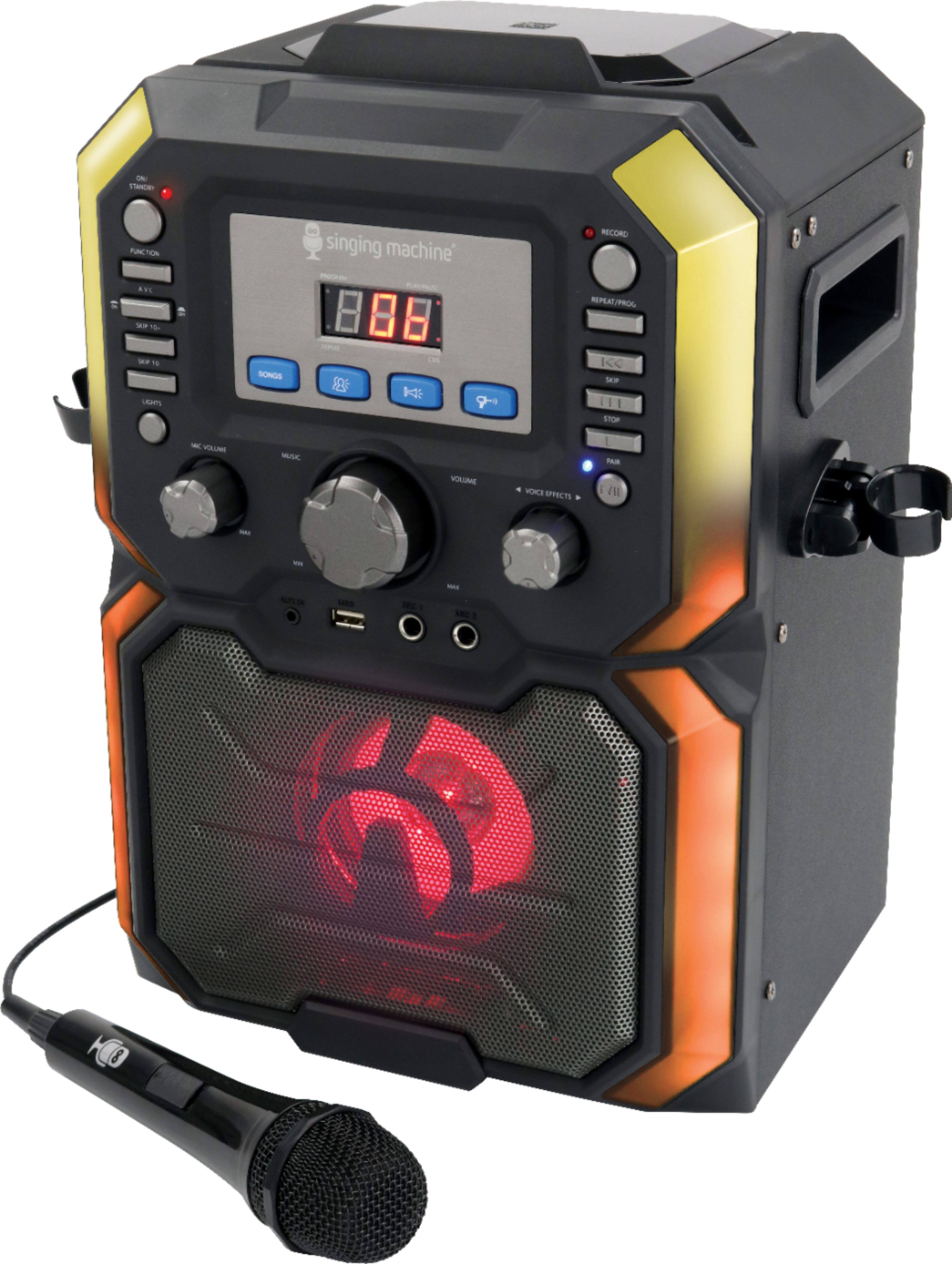 Left. Singing Machine - Bluetooth Karaoke Machine - Black.