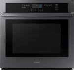 Samsung - 30" Built-In Single Electric Wall Oven - Black stainless steel - Front_Standard