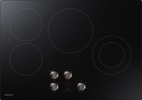 Samsung - 30" Built-In Electric Cooktop - Black - Front_Zoom