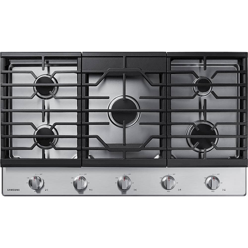 Samsung - 36" Built-In Gas Cooktop with 5 Burners - Stainless steel