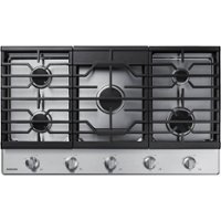 Samsung - 36" Built-In Gas Cooktop with 5 Burners - Stainless Steel - Front_Zoom
