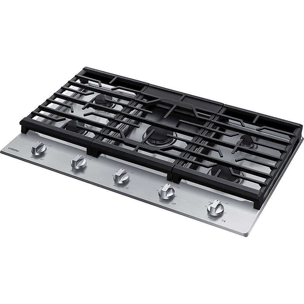Alt View 13. Samsung - 36" Built-In Gas Cooktop with 5 Burners - Stainless steel.