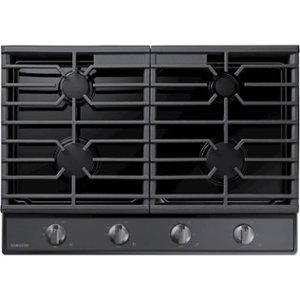 Samsung - 30" Built-In Gas Cooktop with 4 Burners - Black Stainless Steel