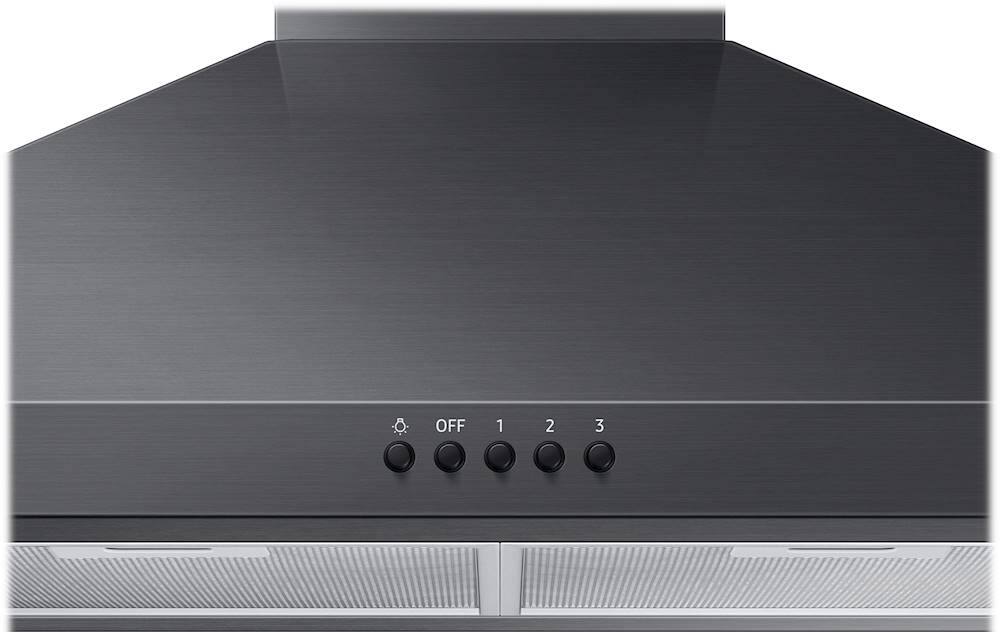 Alt View 12. Samsung - 30" Convertible Range Hood - Black stainless steel.