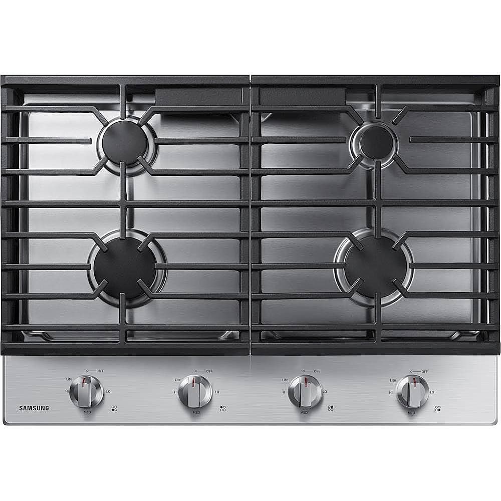 Samsung - 30" Built-In Gas Cooktop with 4 Burners - Stainless Steel - Front_Zoom