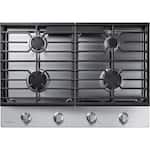 Samsung - 30" Built-In Gas Cooktop with 4 Burners - Stainless Steel