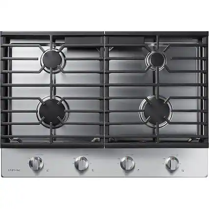 Samsung - 30" Built-In Gas Cooktop with 4 Burners - Stainless Steel