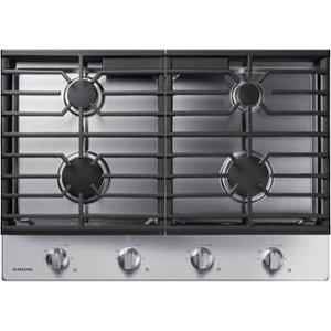Samsung - 30" Built-In Gas Cooktop with 4 Burners - Stainless steel
