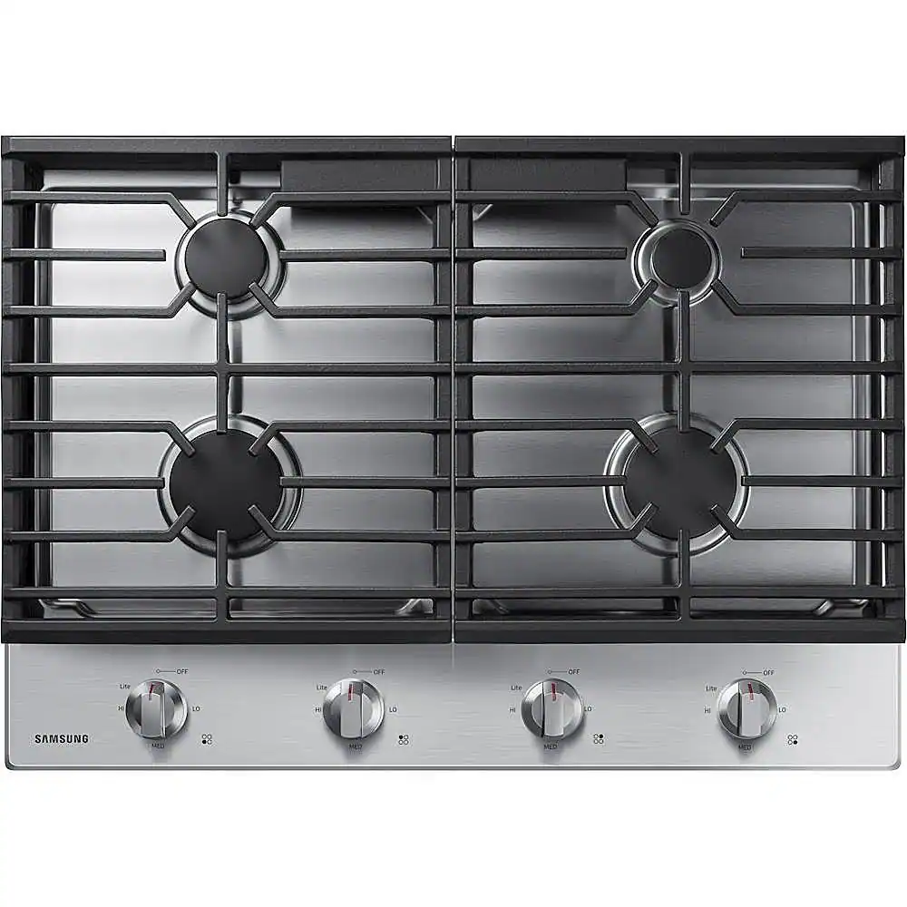 Samsung - 30" Built-In Gas Cooktop with 4 Burners - Stainless Steel