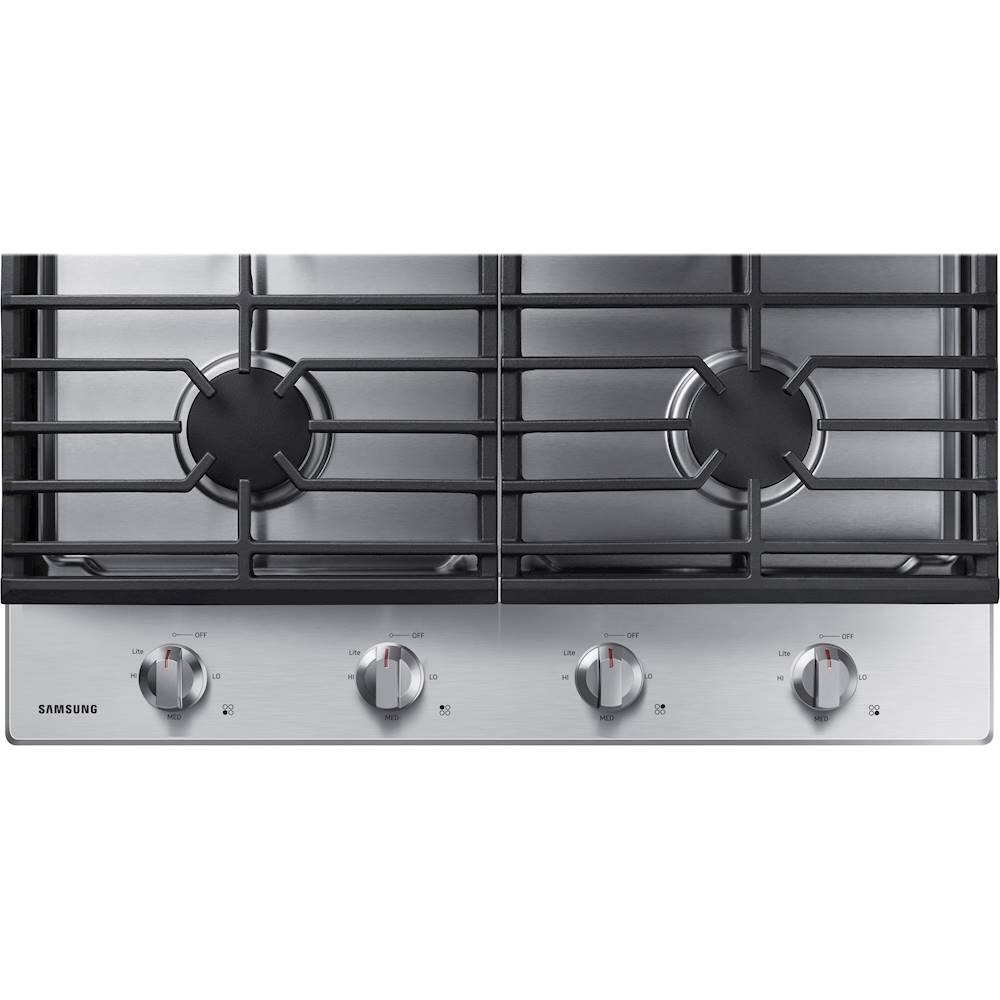 Alt View 12. Samsung - 30" Built-In Gas Cooktop with 4 Burners - Stainless Steel.