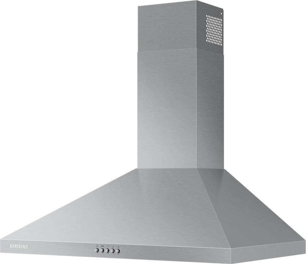 Left. Samsung - 30" Convertible Range Hood - Stainless steel.
