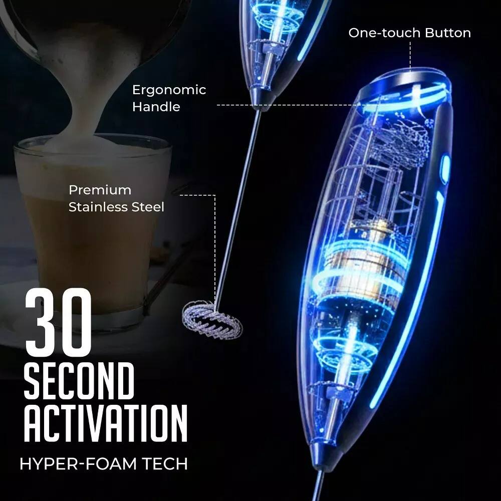 One-touch Button Ergonomic Handle Premium Stainless Steel 30 SECOND ACTIVATION HYPER-FOAM TECH
