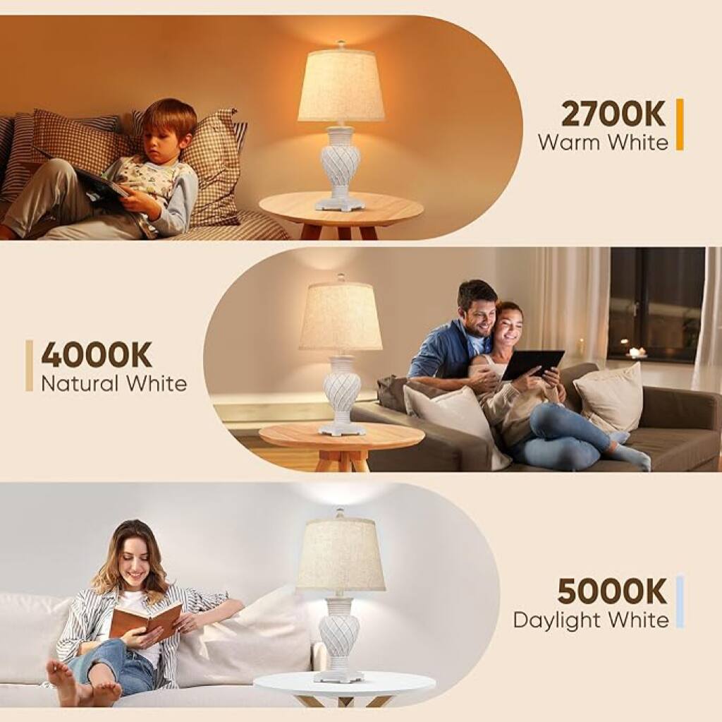 2700K Warm White  
4000K Natural White  
5000K Daylight White