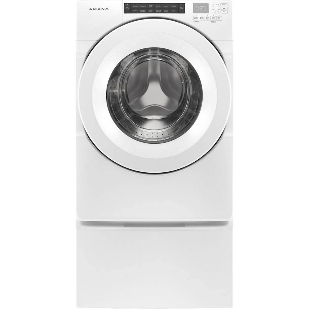 Alt View 11. Amana - 4.3 Cu. Ft. High Efficiency Stackable Front Load Washer with 14 Cycle Options - White.