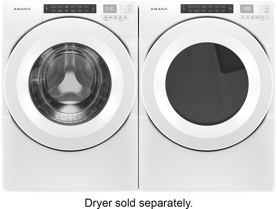 Zoom in on Alt View Zoom 15. Amana - 4.3 Cu. Ft. High Efficiency Stackable Front Load Washer with 14 Cycle Options - White.
