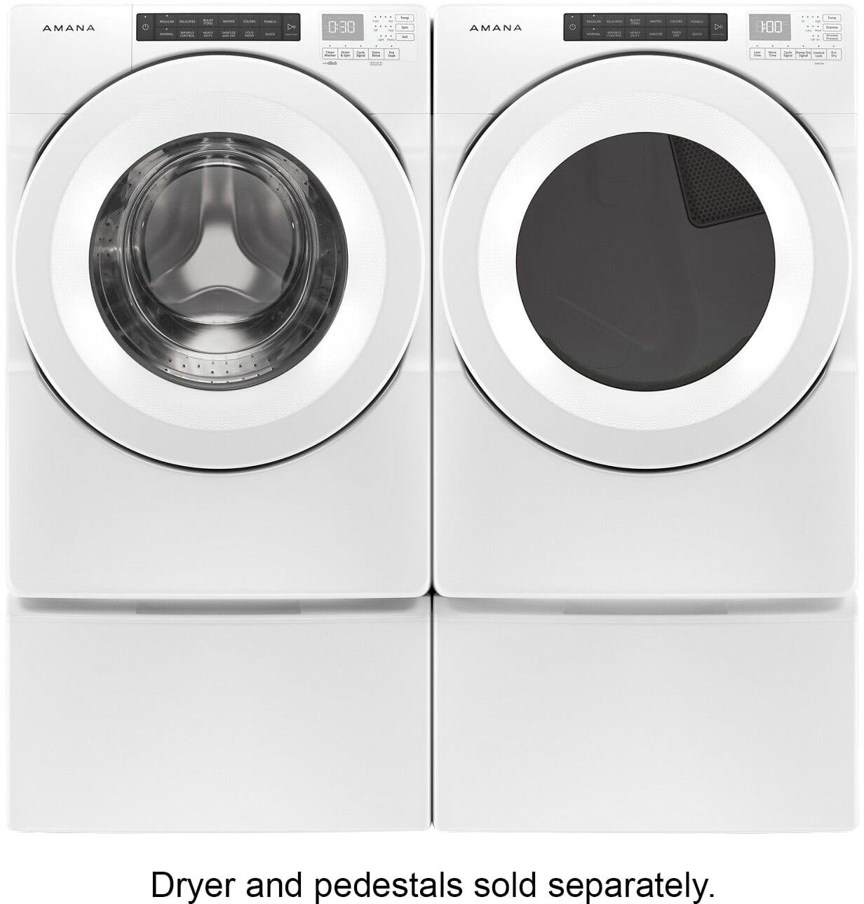Alt View 17. Amana - 4.3 Cu. Ft. High Efficiency Stackable Front Load Washer with 14 Cycle Options - White.