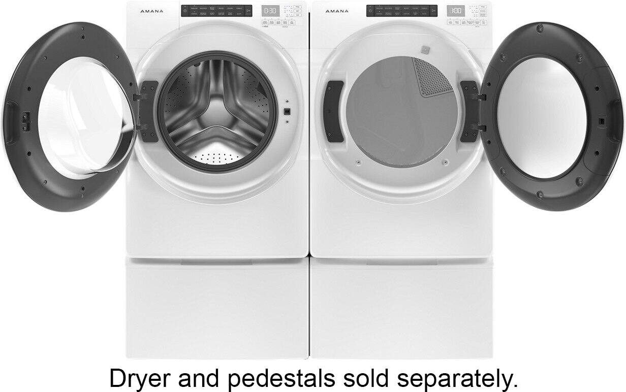 Alt View 18. Amana - 4.3 Cu. Ft. High Efficiency Stackable Front Load Washer with 14 Cycle Options - White.