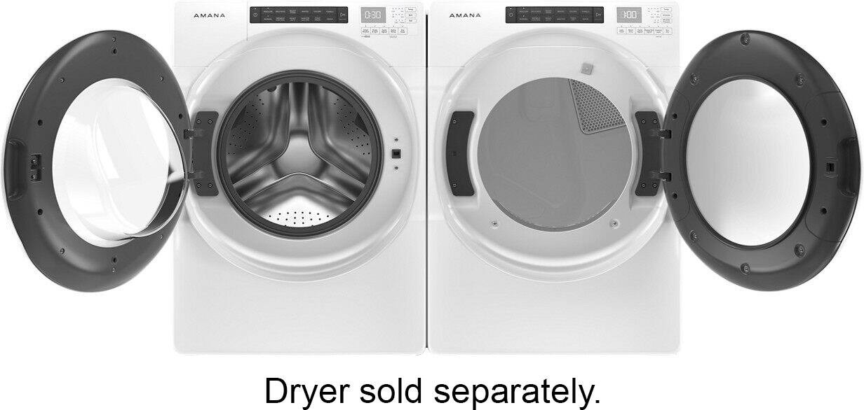 Alt View 19. Amana - 4.3 Cu. Ft. High Efficiency Stackable Front Load Washer with 14 Cycle Options - White.