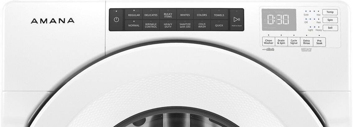 Alt View 1. Amana - 4.3 Cu. Ft. High Efficiency Stackable Front Load Washer with 14 Cycle Options - White.