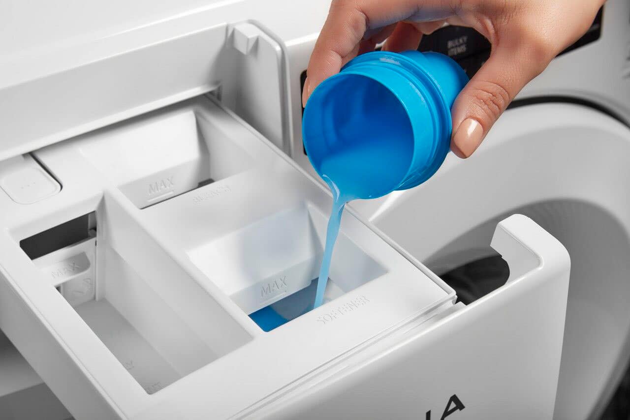 Alt View 4. Amana - 4.3 Cu. Ft. High Efficiency Stackable Front Load Washer with 14 Cycle Options - White.