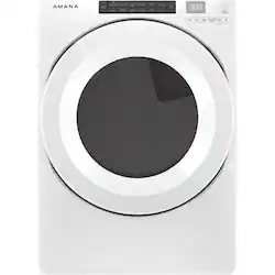 Amana - 7.4 Cu. Ft. Stackable Electric Dryer with Sensor Drying - White - Front_Zoom