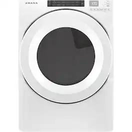 Amana - 7.4 Cu. Ft. Stackable Electric Dryer with Sensor Drying - White