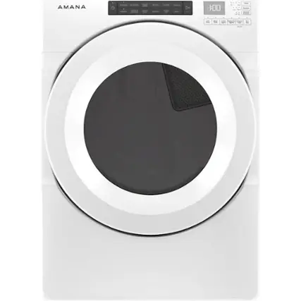 Front. Amana - 7.4 Cu. Ft. Stackable Electric Dryer with Sensor Drying - White.