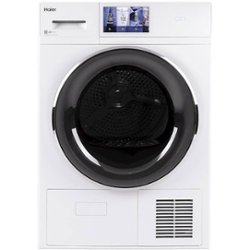 Haier - 4.1 Cu. Ft. Stackable Smart Electric Dryer with Ventless Drying - White - Front_Zoom