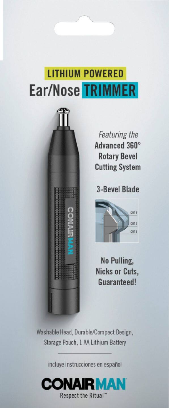 Alt View 22. Conair - ConairMan Battery Operated Ear/Nose Trimmer - Black.