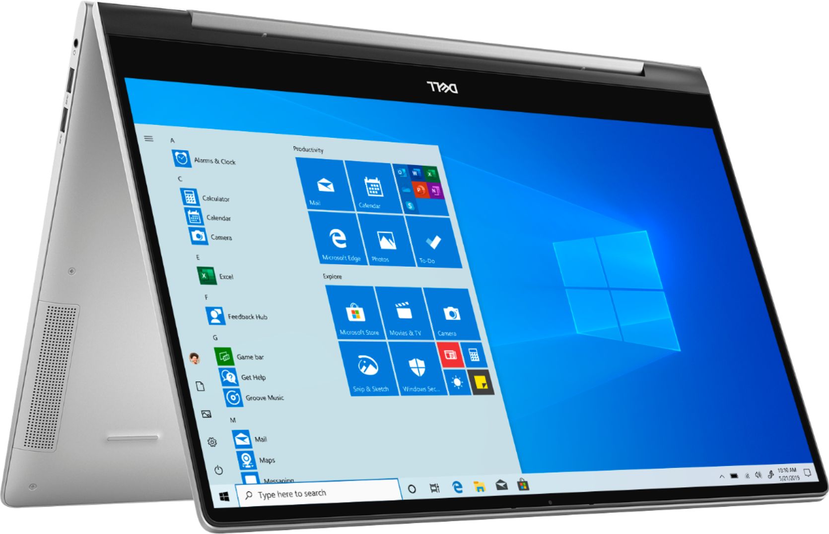 Angle View: Dell - Inspiron 15.6" 7000 2-in-1 Touch-Screen Laptop - Intel Core i5 - 8GB Memory - 512GB SSD + 32GB Optane - Silver