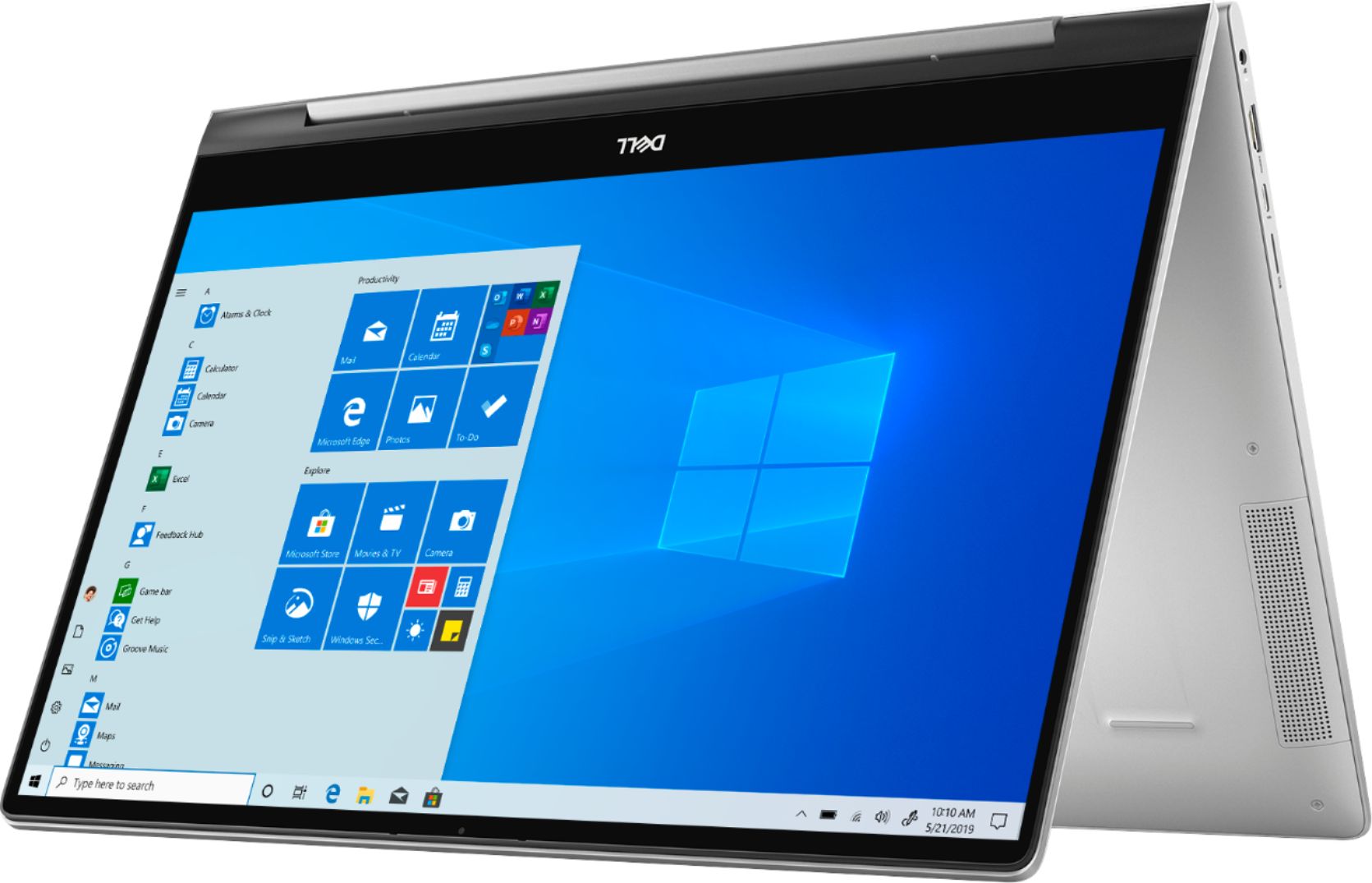 Left View: Dell - Inspiron 15.6" 7000 2-in-1 Touch-Screen Laptop - Intel Core i5 - 8GB Memory - 512GB SSD + 32GB Optane - Silver