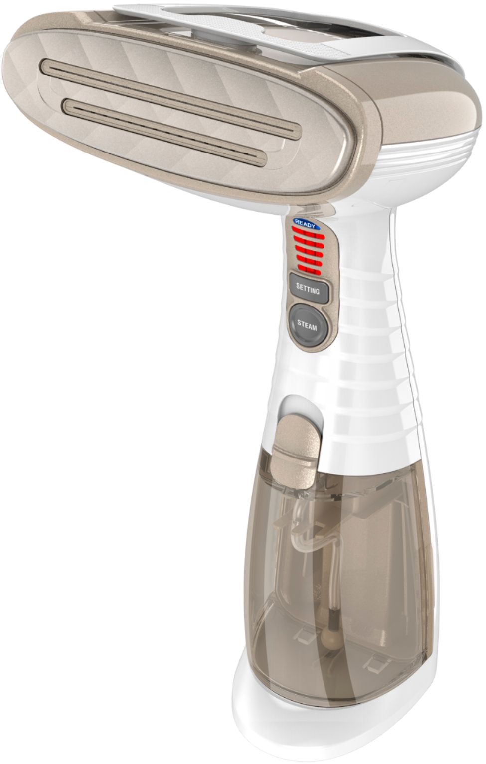 Left View: Conair - Turbo ExtremeSteam Handheld Fabric Steamer - Brown