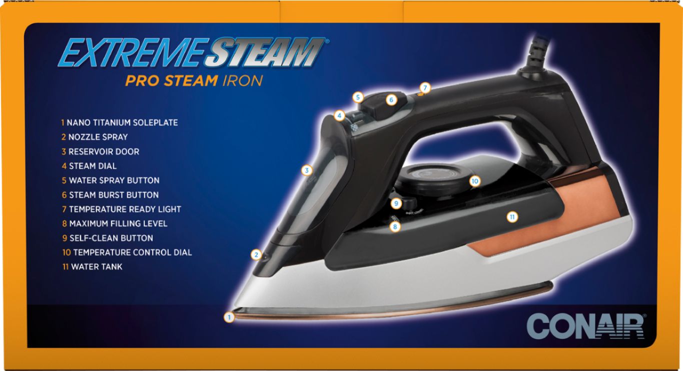 Conair ExtremeSteam Steam Iron White/Silver/Black GI300 - Best Buy