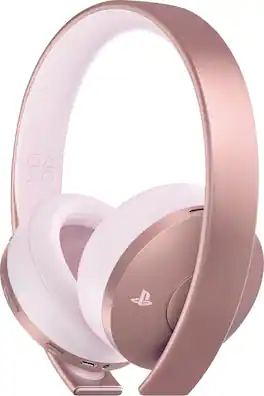 Sony - Edition Wireless 7.1 Virtual Surround Sound Gaming Headset for PlayStation 4/PlayStation VR - Rose Gold