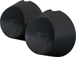 Arlo - Ultra/Pro 3 Magnetic Wall Mounts - Black - Front_Zoom