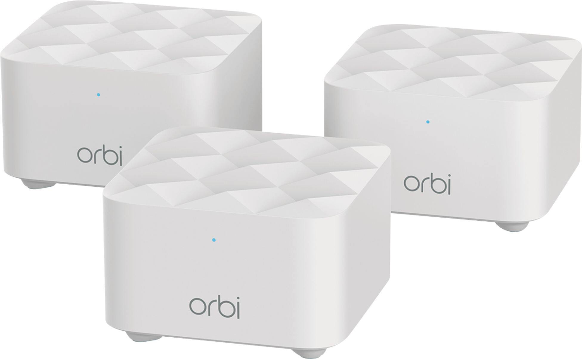 Left. NETGEAR - Orbi AC1200 Dual-Band Mesh Wi-Fi System (3 Pack) - White.