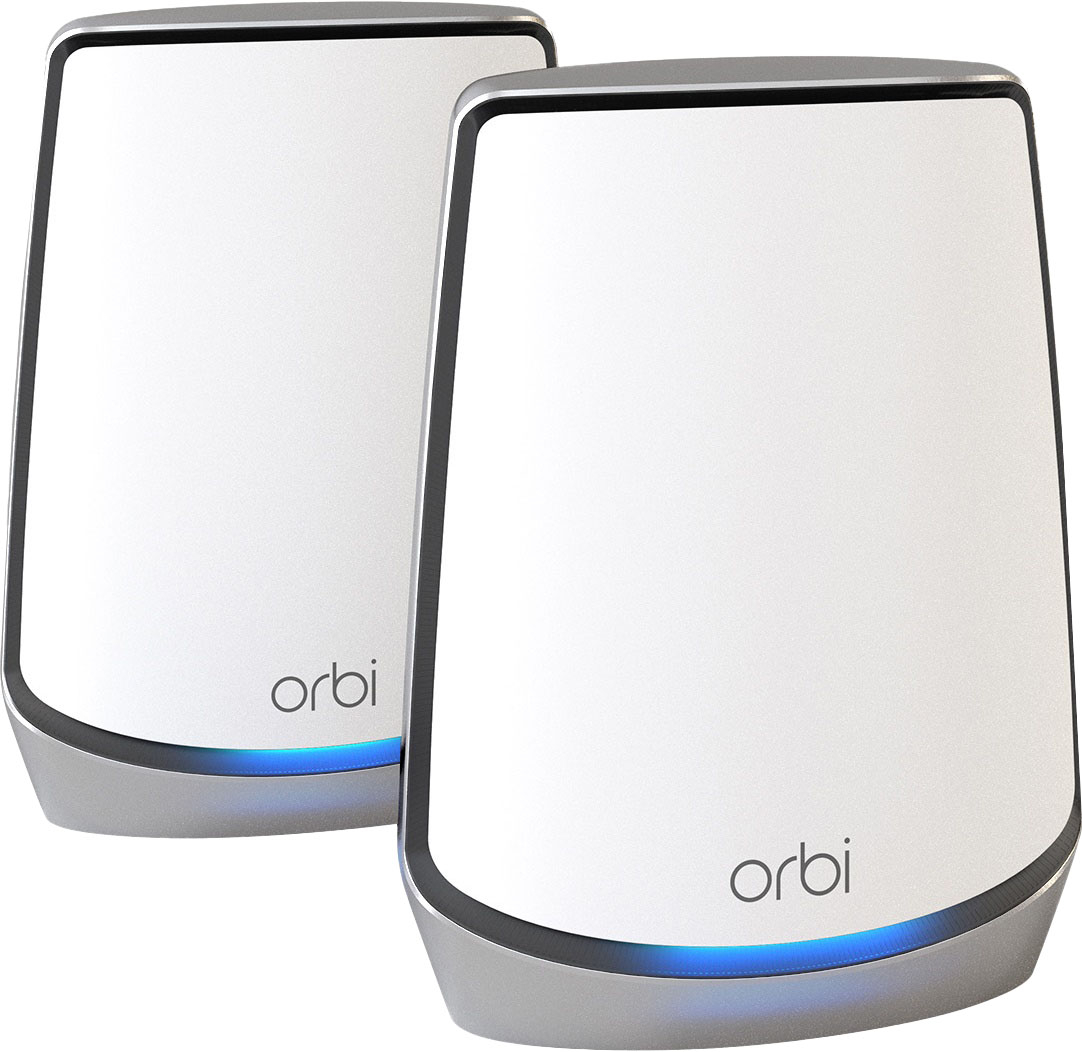 NETGEAR Orbi Tri-Band Mesh WiFi 6-system för hela hemmet (RBK852) – router  med en satellitextender, Täckning på upp till 350 m² och för mer än 60  enheter