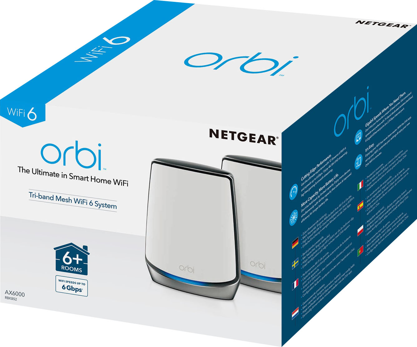 NETGEAR Orbi 960 Series AXE11000 Quad-Band Mesh Wi-Fi 6E System (2-pack)  White RBKE962-100NAS - Best Buy
