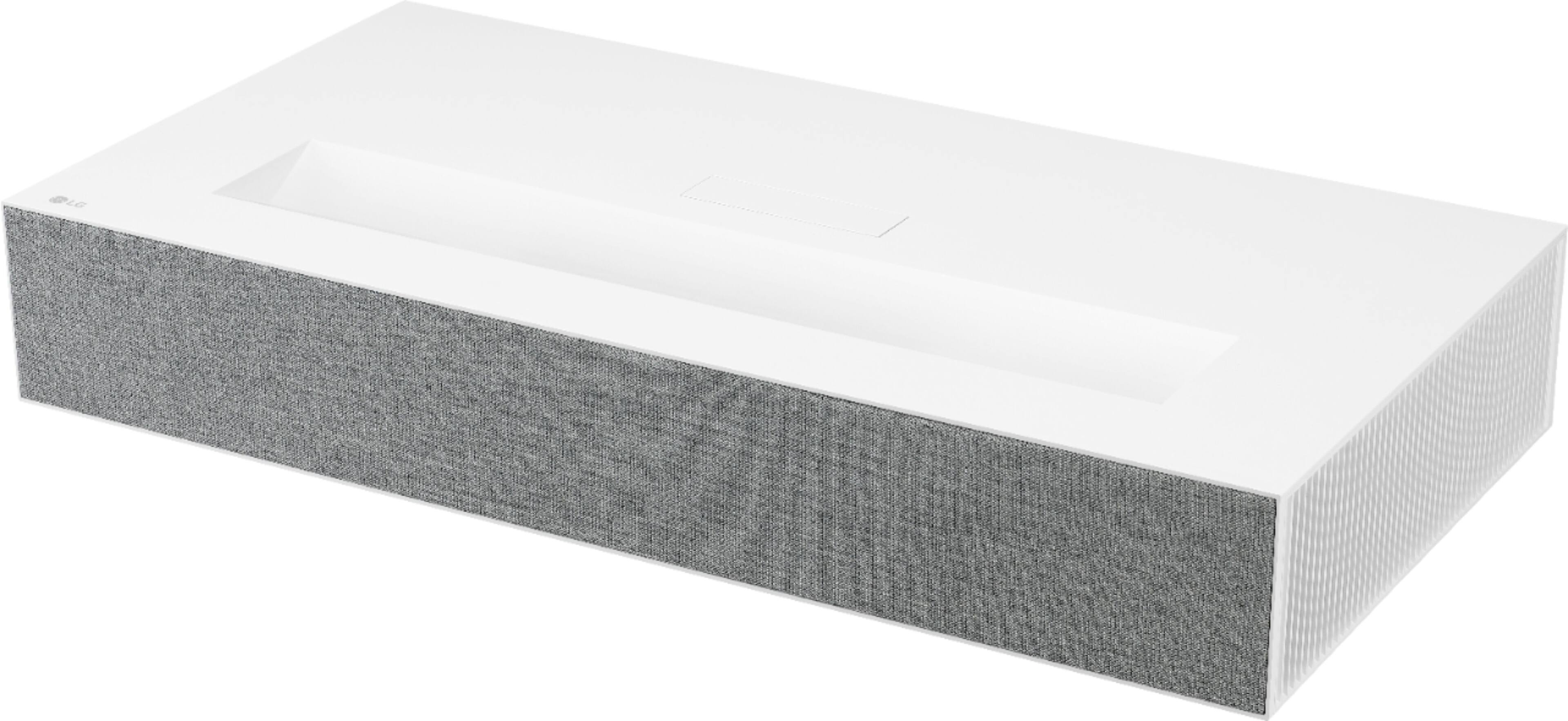 Left. LG - CineBeam 4K UHD Wireless Smart Laser Short Throw Projector with High Dynamic Range - White.