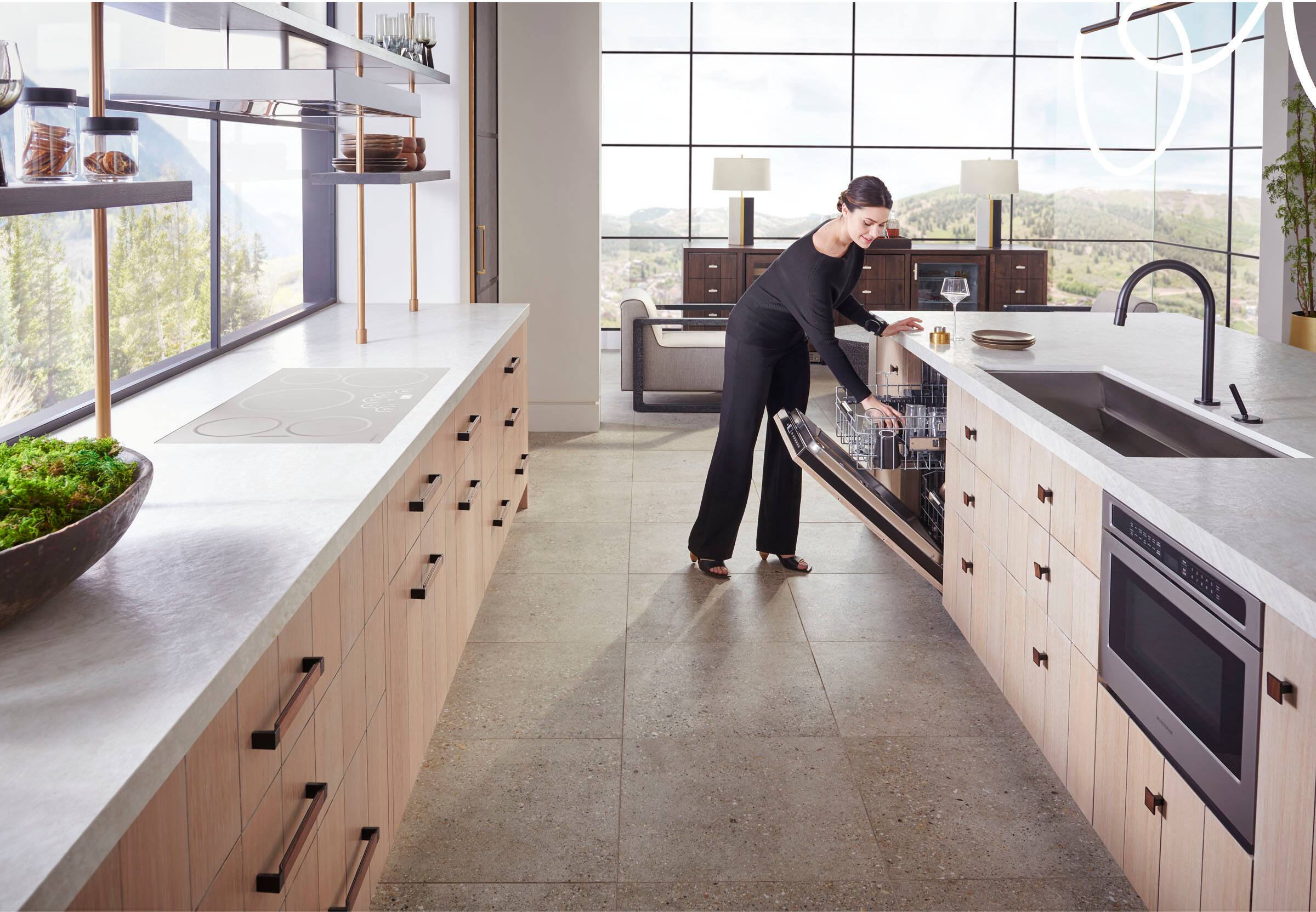 Alt View 22. Monogram - Top Control Smart Built-In Stainless Steel Tub Dishwasher with 3rd Rack and 42 dBa - Custom Panel Ready.