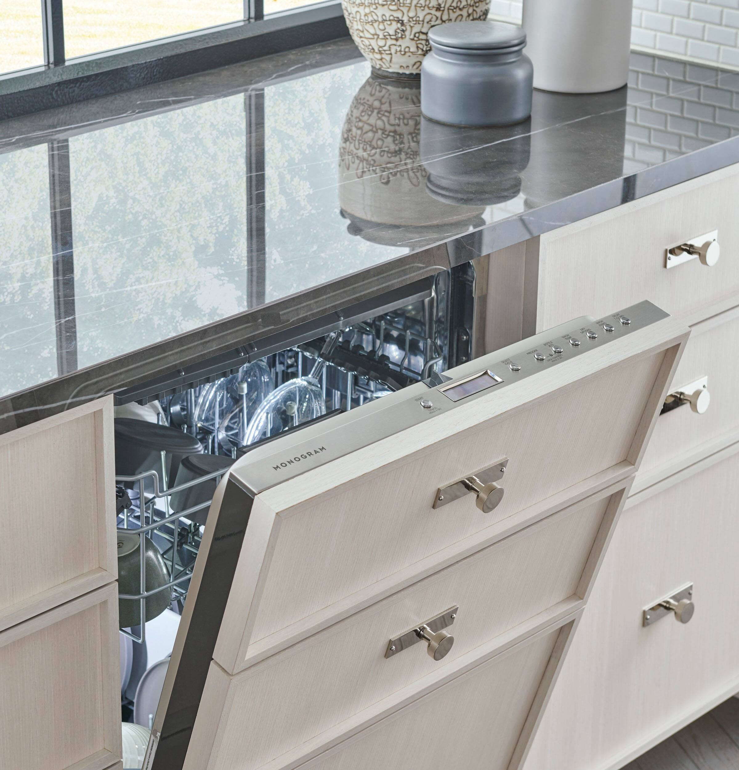 Alt View 12. Monogram - Top Control Smart Built-In Stainless Steel Tub Dishwasher with 3rd Rack and 39 dBa - Custom Panel Ready.